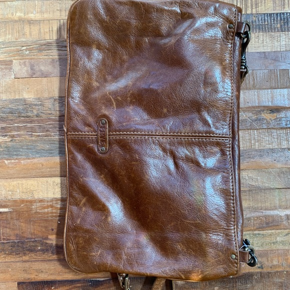 Frye Studded Leather Crossbody Bag with Middle Large Pocket - Picture 3 of 4